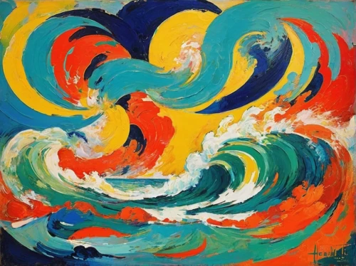 abstract painting,swirling,whirlwind,coral swirl,colorful spiral,abstract artwork,japanese waves,swirls,whirlpool,brushstroke,swirl,japanese wave,oil on canvas,waves,the wind from the sea,waves circles,whirlpool pattern,ocean waves,big wave,tsunami,Conceptual Art,Oil color,Oil Color 20