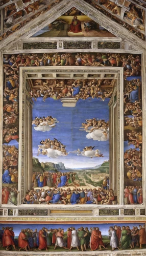 sistine chapel,fresco,raffaello da montelupo,botticelli,colomba di pasqua,ceiling,barberini,dante's inferno,musei vaticani,vatican museum,immenhausen,michelangelo,the ceiling,church painting,panel,frescoes,detail,renaissance,san pietro,andrea del verrocchio,Photography,Documentary Photography,Documentary Photography 14