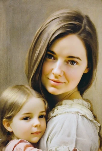 little girl and mother,oil painting,child portrait,oil painting on canvas,photo painting,custom portrait,mother with child,the girl's face,young girl,mary 1,portrait background,mother and daughter,portrait of a girl,mom and daughter,mother-to-child,stepmother,mother and child,girl with cloth,girl portrait,cepora judith