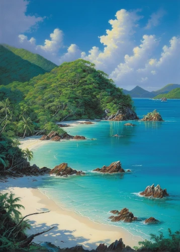 beach landscape,coastal landscape,tropical sea,an island far away landscape,sea landscape,kei islands,tropical beach,beach scenery,mountain beach,landscape with sea,praslin,dream beach,landscape background,caribbean beach,beautiful beaches,paradise beach,caribbean sea,southern island,tropical island,beautiful beach,Conceptual Art,Sci-Fi,Sci-Fi 19