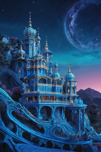 fantasy world,fairy tale castle,fantasy city,aladdin,fantasy landscape,fairytale castle,fantasy picture,rem in arabian nights,dream world,lunar landscape,3d fantasy,ice castle,temples,marble palace,dreamland,gold castle,disney castle,forbidden palace,disneyland park,sea fantasy,Conceptual Art,Fantasy,Fantasy 24