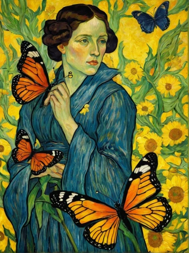 vincent van gough,julia butterfly,yellow butterfly,ulysses butterfly,butterfly floral,butterflies,vanessa (butterfly),orange butterfly,vincent van gogh,lepidopterist,cupido (butterfly),orange sulphur,butterflay,moths and butterflies,girl in flowers,monarch butterfly,gatekeeper (butterfly),butterfly background,colias,butterfly,Art,Artistic Painting,Artistic Painting 03