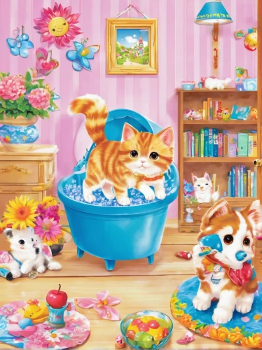 tea party cat,cat's cafe,cats playing,calico cat,children's background,ice cream maker,jigsaw puzzle,flower cat,cute cartoon image,doll cat,spring pancake,cute cat,cat image,tea party,cat drinking tea,domestic cat,candy cauldron,pet shop,red tabby,cat lovers,Illustration,Japanese style,Japanese Style 02