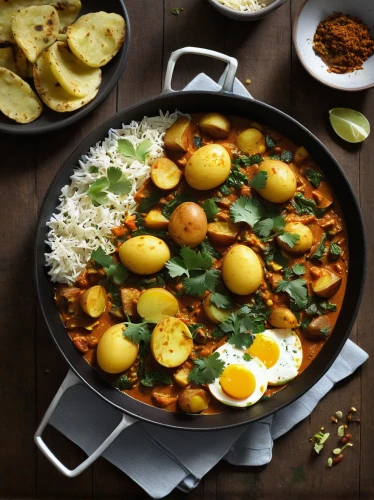 chana masala,karahi,feijoada,moqueca,korma,massaman curry,nepalese cuisine,maharashtrian cuisine,sri lankan cuisine,jalfrezi,sambar,cast iron skillet,rajasthani cuisine,punjabi cuisine,ukrainian dill potatoes,potatoes with vegetables,tandoori masala,cholent,vindaloo,hyderabadi haleem,Conceptual Art,Sci-Fi,Sci-Fi 25