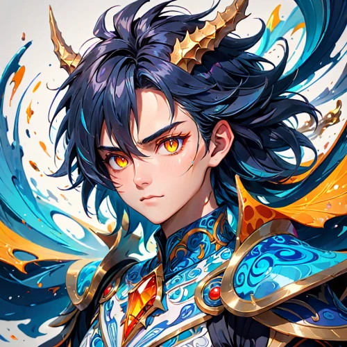 wuchang,alibaba,dragon li,monsoon banner,neptune,portrait background,cg artwork,sanya,sea god,leo,yi sun sin,ferry,xun,edit icon,celestial chrysanthemum,dark blue and gold,adonis,ruler,vane,chariot,Anime,Anime,General