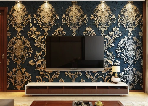room divider,tv cabinet,damask background,entertainment center,chinese screen,patterned wood decoration,wall panel,contemporary decor,modern decor,search interior solutions,interior decoration,tiled wall,background pattern,interior decor,interior design,dark cabinetry,stucco wall,wall decoration,damask,wall plaster,Conceptual Art,Oil color,Oil Color 19