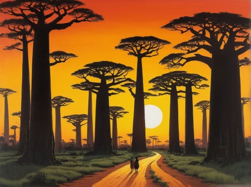 jacaranda trees,adansonia,africa,east africa,madagascar,golden trumpet trees,african art,mushroom landscape,cameroon,tree grove,deadvlei,serengeti,pine forest,tree-lined avenue,tropical chichewa,baobab oil,khokhloma painting,cool woodblock images,jacaranda,tree ferns,Illustration,Black and White,Black and White 22