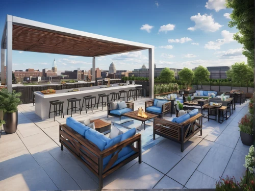 hoboken condos for sale,homes for sale in hoboken nj,homes for sale hoboken nj,roof terrace,roof garden,outdoor dining,beer tables,sky apartment,soccer-specific stadium,meatpacking district,beer garden,highline,hudson yards,penthouse apartment,3d rendering,roof top pool,new housing development,steel construction,prefabricated buildings,block balcony,Illustration,American Style,American Style 03