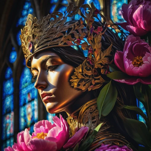 crown of thorns,flower crown of christ,crown render,crowned,golden crown,crown-of-thorns,spring crown,gold crown,crowns,imperial crown,headpiece,golden wreath,headdress,queen crown,crown,the carnival of venice,joan of arc,fantasy portrait,masquerade,sacred art,Photography,Artistic Photography,Artistic Photography 08