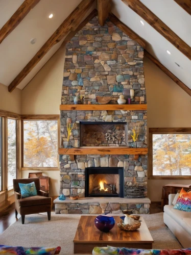fire place,fireplace,family room,fireplaces,the cabin in the mountains,christmas fireplace,new england style house,winter house,great room,quilt barn,log cabin,alpine style,bonus room,beautiful home,log fire,wood stove,snow house,warm and cozy,home interior,livingroom,Illustration,Realistic Fantasy,Realistic Fantasy 20