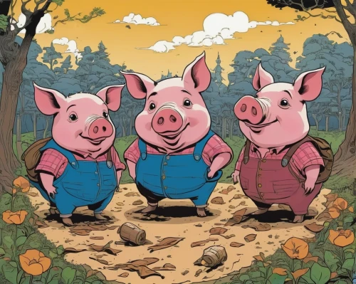 piglet barn,pig's trotters,pigs,piglets,farm animals,bay of pigs,barnyard,farmyard,pig roast,piglet,hogs,suckling pig,arrowroot family,farm pack,a collection of short stories for children,pig,farmers,three friends,teacup pigs,pink family,Illustration,Vector,Vector 02