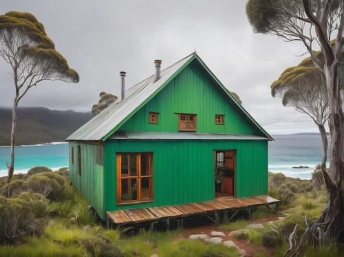 inverted cottage,floating huts,fisherman's hut,holiday home,small cabin,beach hut,summer cottage,garden shed,wooden house,wooden hut,dunes house,stilt house,timber house,cottage,tasmania,miniature house,house by the water,summer house,log cabin,cube stilt houses,Illustration,Realistic Fantasy,Realistic Fantasy 24