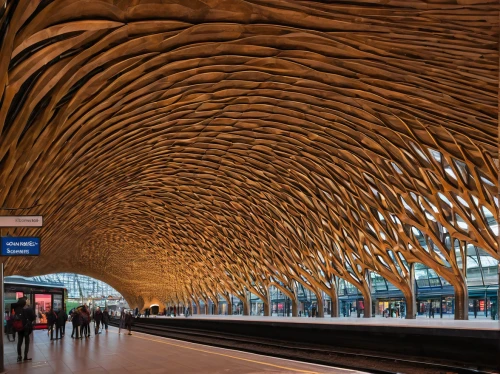 french train station,calatrava,vaulted ceiling,wood structure,wooden roof,honeycomb structure,roof structures,central station,santiago calatrava,train station passage,the train station,subway station,wooden construction,station concourse,train station,metro station,utrecht,patterned wood decoration,wave wood,hall roof,Art,Classical Oil Painting,Classical Oil Painting 23