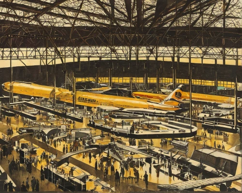 boeing 707,boeing 2707,aircraft construction,supersonic transport,aerial passenger line,boeing 377,supersonic aircraft,douglas dc-8,douglas aircraft company,boeing 727,boeing p-12,boeing c-97 stratofreighter,southwest airlines,experimental aircraft,boeing 307 stratoliner,convair b-58 hustler,douglas dc-7,mcdonnell douglas dc-9,narrow-body aircraft,yellow machinery,Art,Classical Oil Painting,Classical Oil Painting 09