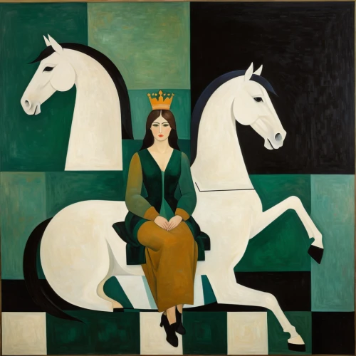 equestrian,equestrianism,man and horses,horse trainer,andalusians,woman sitting,joan of arc,chess icons,horse riders,racehorse,two-horses,art deco woman,equitation,horse herder,equestrian sport,chessboard,horseback,dressage,equestrian center,chess player,Art,Artistic Painting,Artistic Painting 46