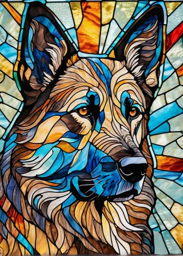 stained glass pattern,stained glass,stained glass window,stained glass windows,glass painting,mosaic glass,on a transparent background,colorful glass,kaleidoscope art,tapestry,coyote,leaded glass window,hare window,fox,vector graphic,church window,glass window,digital artwork,a fox,gsd,Unique,Paper Cuts,Paper Cuts 08