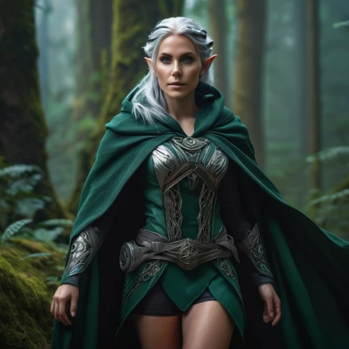 fantasy woman,male elf,elven,the enchantress,wood elf,elves,dark elf,elf,heroic fantasy,violet head elf,female warrior,sorceress,green aurora,warrior woman,goddess of justice,celtic queen,fantasy portrait,fantasy picture,artemisia,huntress,Photography,General,Sci-Fi