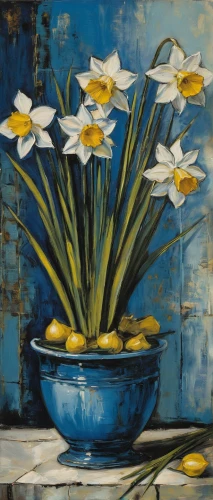 jonquils,still life of spring,daffodils,the trumpet daffodil,tommie crocus,easter lilies,jonquil,daffodil,carol colman,narcissus,lillies,daffodil field,flower painting,lilies,narcissus of the poets,blue daisies,lilies of the valley,white water lilies,yellow daffodils,carol m highsmith,Art,Artistic Painting,Artistic Painting 01