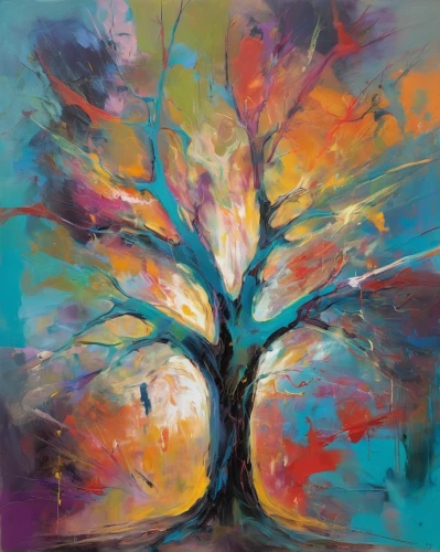 painted tree,colorful tree of life,watercolor tree,autumn tree,flourishing tree,orange tree,tangerine tree,bare tree,the branches of the tree,a tree,magic tree,deciduous tree,abstract painting,celtic tree,tree,tree of life,oak tree,peach tree,winter tree,colorful background,Conceptual Art,Oil color,Oil Color 20