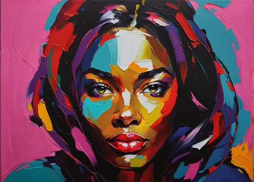 oil painting on canvas,cool pop art,african woman,pop art style,art painting,pop art colors,popart,african american woman,woman face,african art,black woman,acrylic paint,oil painting,pop art woman,woman's face,young woman,boho art,modern pop art,effect pop art,pop art girl,Art,Artistic Painting,Artistic Painting 25