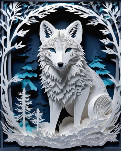 howling wolf,gray wolf,arctic fox,european wolf,canidae,constellation wolf,canis lupus,snowflake background,wolf,winter animals,the snow queen,silver fox,wolves,kitsune,white rose snow queen,forest animal,wolf hunting,wolf's milk,white shepherd,wolf couple,Unique,Paper Cuts,Paper Cuts 04