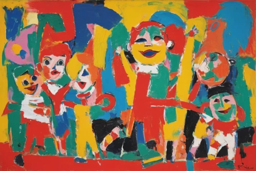 child art,picasso,children drawing,happy children playing in the forest,color dogs,frutti di bosco,modern pop art,1967,1965,children,khokhloma painting,abstract cartoon art,popular art,cd cover,1971,playschool,art,child's frame,basset artésien normand,three primary colors,Conceptual Art,Oil color,Oil Color 20