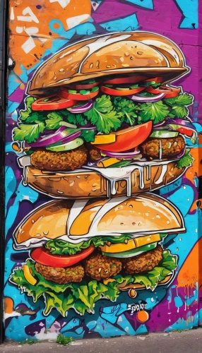 cemita,brooklyn street art,hamburger plate,veggie burger,shoreditch,painted grilled,hamburger,big hamburger,streetart,burgers,sandwiches,cheeseburger,mural,burger,graffiti art,classic burger,the burger,blt,burguer,gator burger,Conceptual Art,Graffiti Art,Graffiti Art 07
