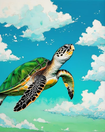 sea turtle,tortoise,terrapin,green sea turtle,turtle,land turtle,green turtle,turtle pattern,loggerhead sea turtle,loggerhead turtle,water turtle,kemp's ridley sea turtle,painted turtle,turtles,olive ridley sea turtle,digital painting,tortoises,hawksbill sea turtle,galápagos tortoise,florida redbelly turtle,Illustration,Paper based,Paper Based 19