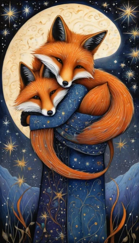 foxes,fox and hare,garden-fox tail,fox stacked animals,firefox,fox,a fox,kitsune,fox hunting,red fox,christmas fox,tails,cute fox,little fox,child fox,adorable fox,sand fox,redfox,mozilla,swift fox,Illustration,Abstract Fantasy,Abstract Fantasy 09