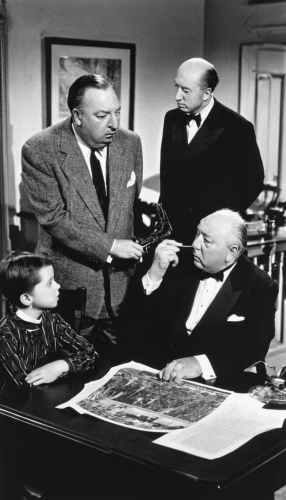 hitchcock,hitch,consulting room,caper family,concierge,rear window,churchill and roosevelt,wild strawberries,board room,the dining board,barrister,attorney,jury,clue and white,lawyers,film poster,financial advisor,fountainhead,holmes,exchange of ideas,Illustration,Children,Children 03