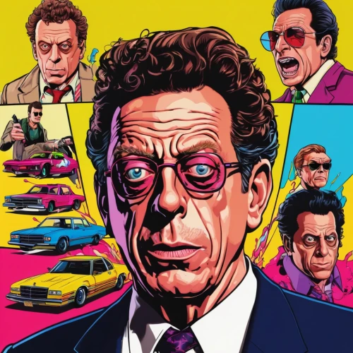 curb,popart,bobby-car,analyze,cool pop art,80s,hitchcock,terminator,modern pop art,film poster,rossi,pop art style,1980s,italian poster,bobby car,1986,dealer,1982,film roles,cobra,Illustration,Vector,Vector 19