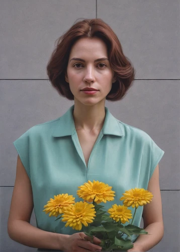 girl in flowers,wallflower,marigolds,helianthus,marguerite,flowers png,girl-in-pop-art,oil on canvas,chrysanths,sea beach-marigold,woman thinking,oil painting on canvas,perennial daisy,anellini,portrait background,romanescu,single flowers,woman portrait,oil painting,holding flowers,Art,Artistic Painting,Artistic Painting 48