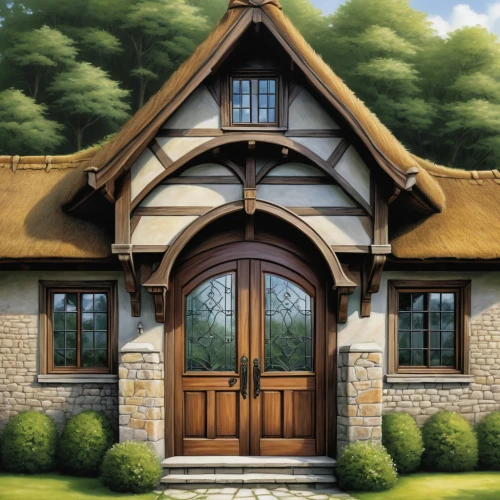 door trim,houses clipart,wooden beams,wooden door,hinged doors,pointed arch,the threshold of the house,home door,front door,exterior decoration,wooden windows,timber framed building,wood gate,dormer window,stucco frame,garden door,garage door,traditional house,wooden house,half-timbered,Conceptual Art,Fantasy,Fantasy 30