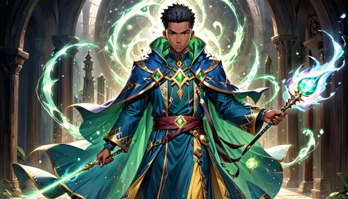 magus,yi sun sin,wuchang,xing yi quan,aesulapian staff,zodiac sign libra,xiangwei,merlin,shuanghuan noble,loki,dragon li,guilinggao,cg artwork,magistrate,male character,dodge warlock,male elf,mage,xun,umiuchiwa,Anime,Anime,General