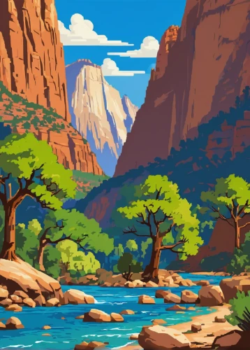 zion,canyon,cartoon video game background,sedona,zion national park,pixel art,valley,arizona,landscape background,mountain scene,mountain landscape,desert landscape,fairyland canyon,grand canyon,mountains,desert desert landscape,mountain valley,mountainous landscape,nationalpark,red rock canyon,Unique,Pixel,Pixel 05