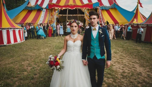 wedding couple,circus tent,carnival tent,bride and groom,wedding photo,event tent,wedding photographer,wedding frame,walking down the aisle,newlyweds,wedding photography,wedding icons,gypsy tent,wedding dresses,wedding ceremony,wedding gown,wedding ceremony supply,silver wedding,wedding glasses,dowries,Illustration,Realistic Fantasy,Realistic Fantasy 41