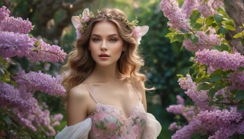 girl in flowers,lilac blossom,daphne flower,lilacs,lilac flower,lilac flowers,beautiful girl with flowers,the lavender flower,flower fairy,elven flower,lilac tree,golden lilac,lilac arbor,garden fairy,wisteria,flower background,common lilac,girl in the garden,faerie,scent of jasmine,Photography,General,Natural