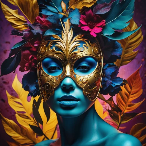 masquerade,venetian mask,golden mask,gold mask,bodypainting,masque,neon body painting,body painting,fantasy portrait,bodypaint,golden wreath,headdress,face paint,laurel wreath,beauty mask,blue peacock,masks,brazil carnival,fairy peacock,the festival of colors,Photography,Artistic Photography,Artistic Photography 08
