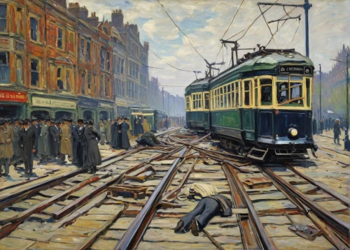 streetcar,the lisbon tram,tramway,tram,street car,trolley,tram road,trolley train,trolleys,man first bus 1916,cable car,trolleybuses,1926,electric train,1906,st-denis,light rail,orsay,cable cars,1921,Art,Artistic Painting,Artistic Painting 04