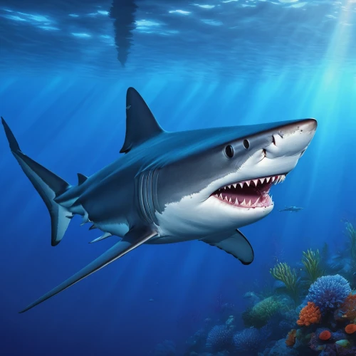 great white shark,requiem shark,shark,bull shark,sand tiger shark,tiger shark,marine reptile,jaws,underwater background,hammerhead,sea animals,bronze hammerhead shark,cetacea,sharks,remora,marine animal,sea animal,cartilaginous fish,philomachus pugnax,swordfish,Illustration,Realistic Fantasy,Realistic Fantasy 27