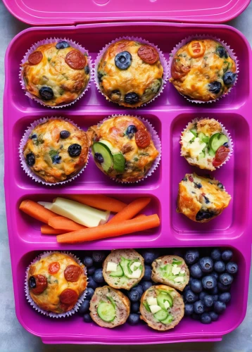 muffin tin,bento box,bento,compartments,lunchbox,vegetable pan,cupcake tray,sheet pan,food storage containers,snack vegetables,dinner tray,baking sheet,vegetable crate,crate of vegetables,blueberry muffins,crate of fruit,cupcake pan,egg tray,muffin cups,sushi set,Illustration,Retro,Retro 05