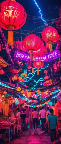 chinese lanterns,hanging temple,chinese temple,hong kong cuisine,colored lights,asian lamp,chinese restaurant,neon tea,kowloon,carnival tent,lanterns,colorful city,colorful light,asian umbrella,asia,hong kong,shanghai,ufo interior,mid-autumn festival,neon ghosts,Conceptual Art,Sci-Fi,Sci-Fi 27