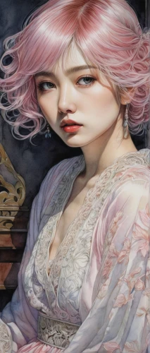eglantine,the carnival of venice,fairy tale character,pink lady,fantasy portrait,amano,white lady,victorian lady,rococo,peony pink,mystical portrait of a girl,horoscope libra,joint dolls,background image,oriental painting,fantasy art,rosa 'the fairy,painter doll,the sea maid,angelica