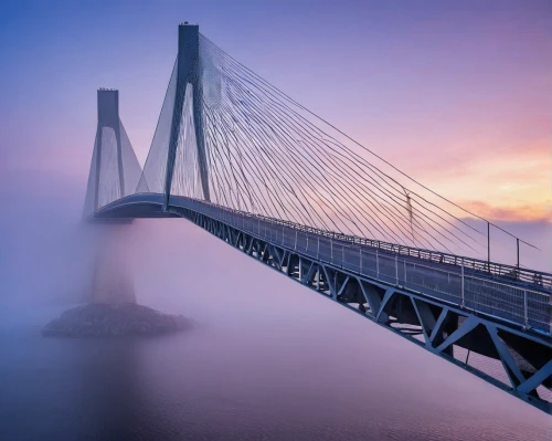 the akashi-kaikyo bridge,akashi-kaikyo bridge,cable-stayed bridge,oresund bridge,ravenel bridge,öresundsbron,rainbow bridge,hohenzollern bridge,danube bridge,bridge new europe,humpback bridge,anzac bridge,tangshan railway bridge,skyway,bridge,suspension bridge,spit bridge,mackinac bridge,morning fog,sealink,Illustration,American Style,American Style 01