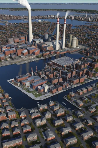 lignite power plant,combined heat and power plant,aurajoki,industrial area,wolfsburg,öresundsbron,åkirkeby,coal-fired power station,lachine,malopolska breakthrough vistula,cooling towers,urban development,3d rendering,thermal power plant,coal fired power plant,hanseatic city,power plant,new housing development,malmö,and power generation,Photography,Artistic Photography,Artistic Photography 11