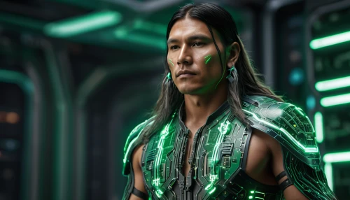 hon khoi,tribal chief,green lantern,alien warrior,green skin,loki,3d rendered,aquaman,siam fighter,green aurora,chief cook,digital compositing,the american indian,yi sun sin,patrol,male elf,aztec,amerindien,rendering,haegen,Photography,General,Sci-Fi