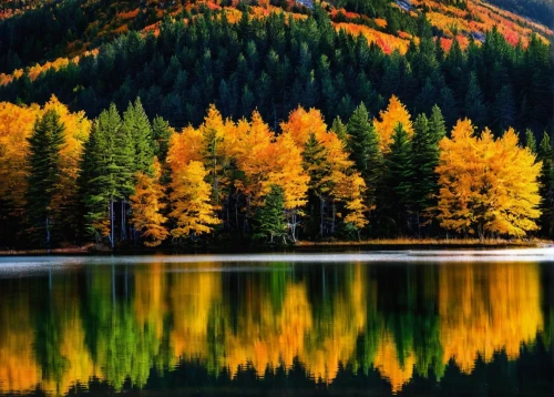 colors of autumn,autumn background,autumn mountains,fall landscape,golden autumn,autumn forest,autumn gold,splendid colors,autumn landscape,autumn scenery,autumn colors,larch trees,larch forests,fall colors,autumn trees,beautiful lake,aspen,the trees in the fall,temperate coniferous forest,autumn idyll,Photography,Fashion Photography,Fashion Photography 22