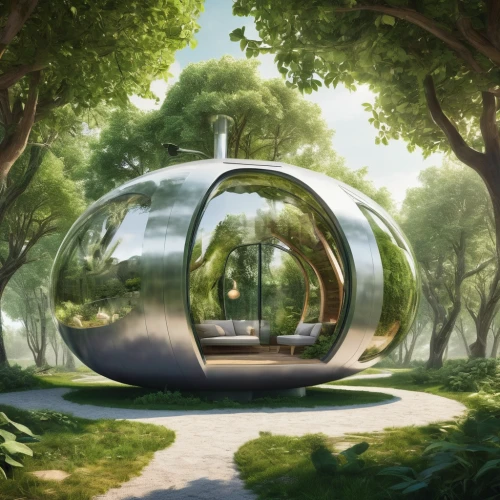 cubic house,futuristic architecture,futuristic landscape,mirror house,cube house,eco hotel,glass sphere,inflatable ring,round hut,torus,eco-construction,quarantine bubble,round house,home of apple,tree house,circle around tree,ball cube,spheres,stargate,frame house,Photography,Artistic Photography,Artistic Photography 07