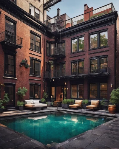 brownstone,hoboken condos for sale,homes for sale in hoboken nj,homes for sale hoboken nj,courtyard,red brick,roof top pool,outdoor pool,red bricks,an apartment,shared apartment,brick house,luxury real estate,apartment house,fire escape,apartment complex,apartment building,apartments,luxury property,inside courtyard,Photography,Documentary Photography,Documentary Photography 34