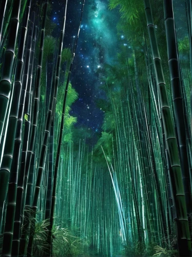 bamboo forest,bamboo plants,bamboo,hawaii bamboo,bamboo curtain,forest of dreams,green forest,3d background,forest,holy forest,pine forest,japan landscape,forest path,anime 3d,forest landscape,arashiyama,virtual landscape,starry sky,the forest,forest background,Conceptual Art,Sci-Fi,Sci-Fi 30